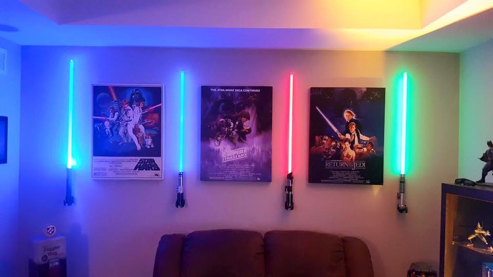 lightsaber wall display