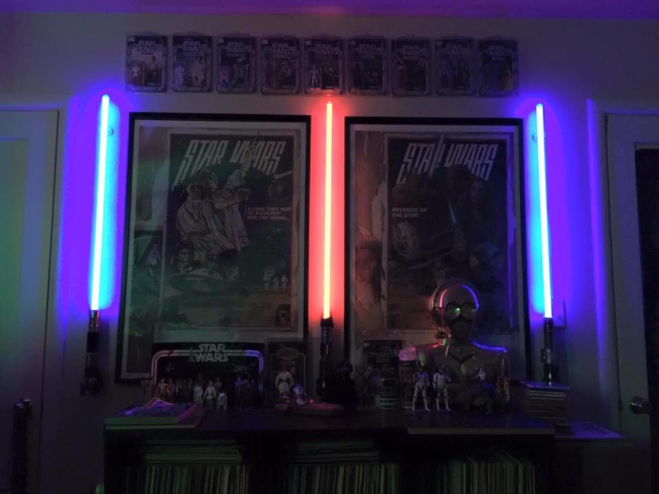 lightsaber wall display